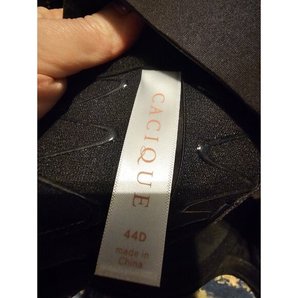 Cacique sz 44D black strapless bra underwire new with tags $45 WL310 - Picture 8 of 8